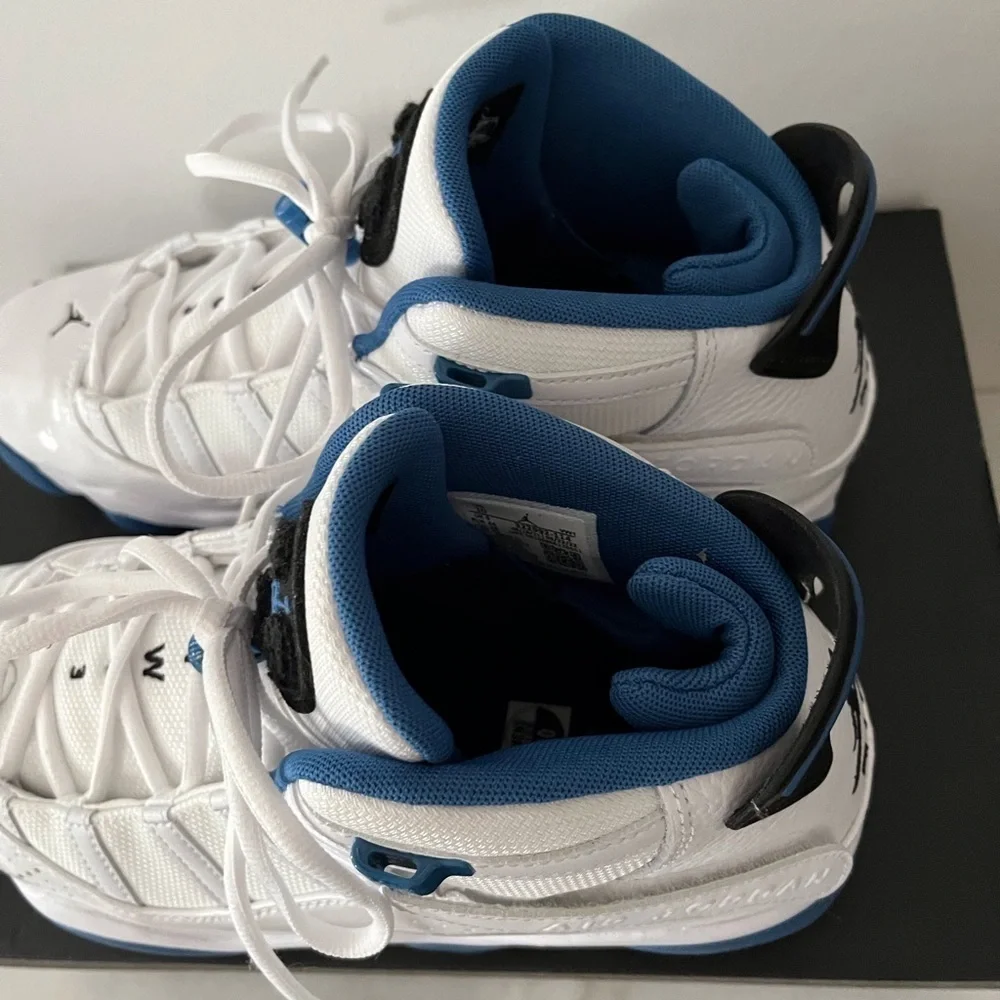 Nike Air Jordan 6 Rings White Marina Blue | size 10| 322992 114